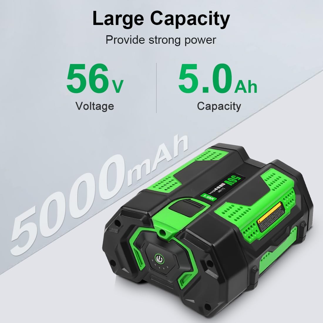 Aoasur 56V battery with LED indicator displaying charge status clearly.