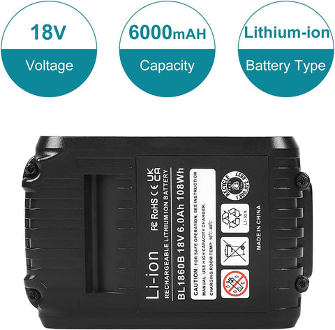 Aoasur 6.0Ah battery back view demonstrates solid build