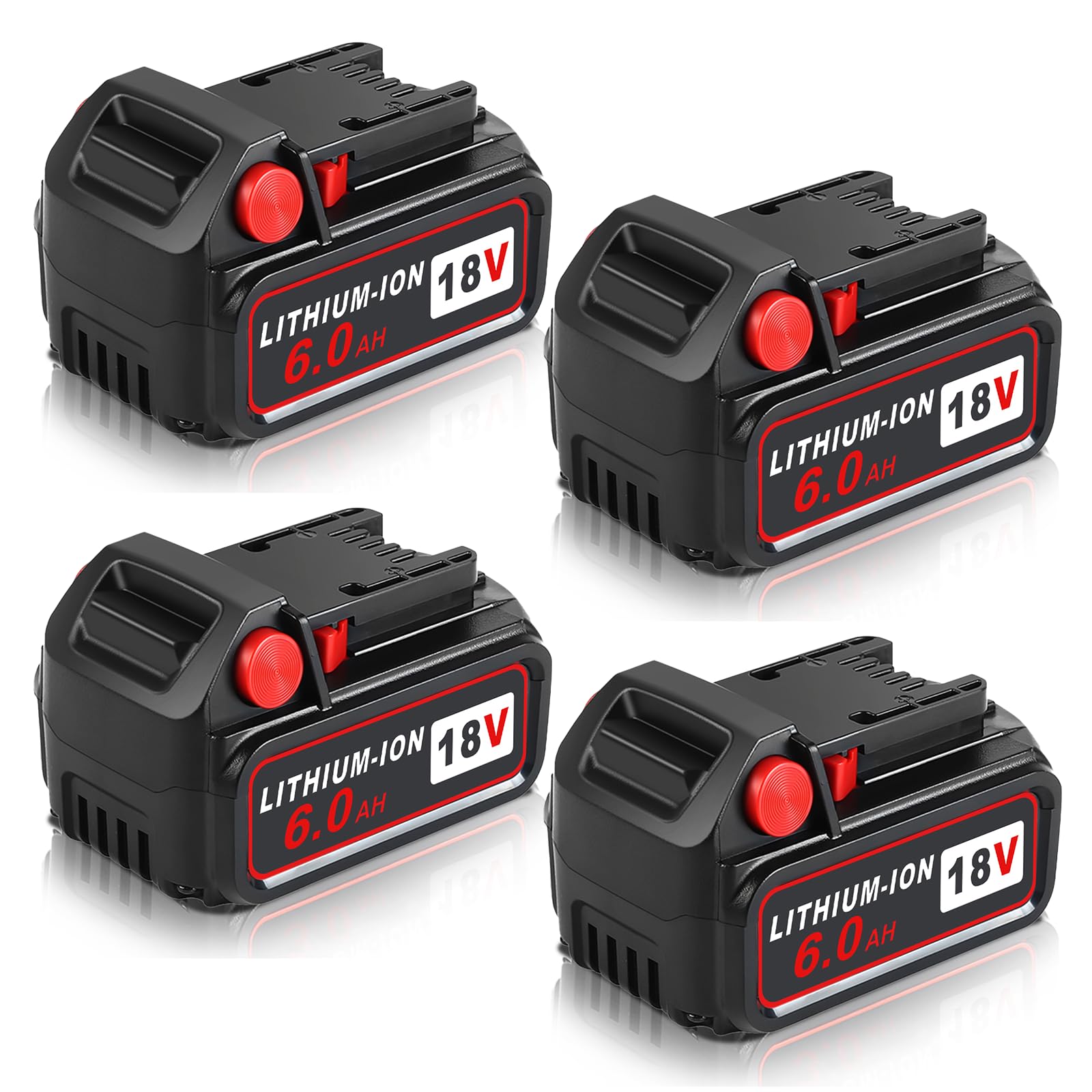 Aoasur Milwaukee M18 6Ah battery front view showing extended runtime potential