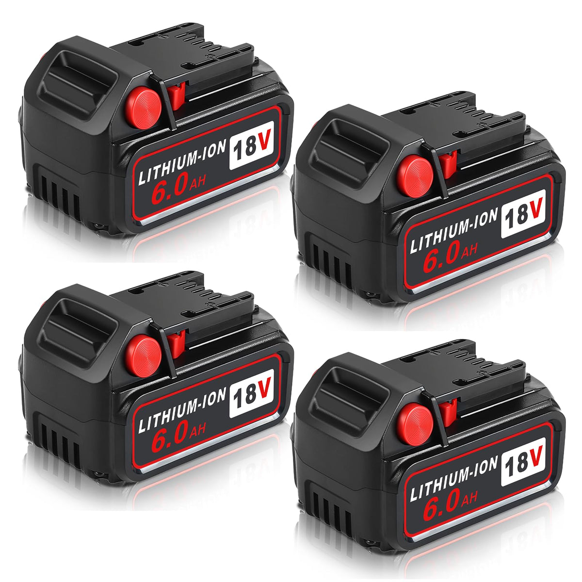 Aoasur Milwaukee M18 6Ah battery front view showing extended runtime potential