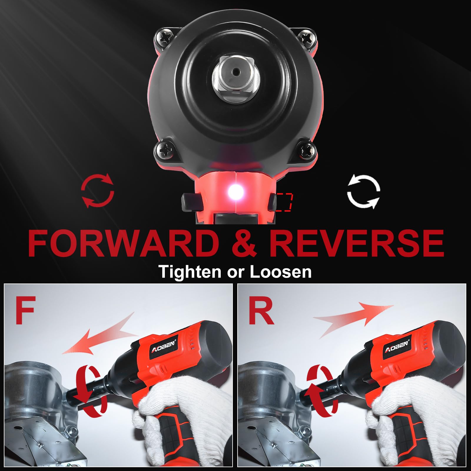 AOBEN brushless-motor design for efficient power and cooling.