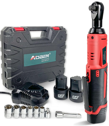 AOBEN cordless ratchet wrench with front LED light for improved visibility