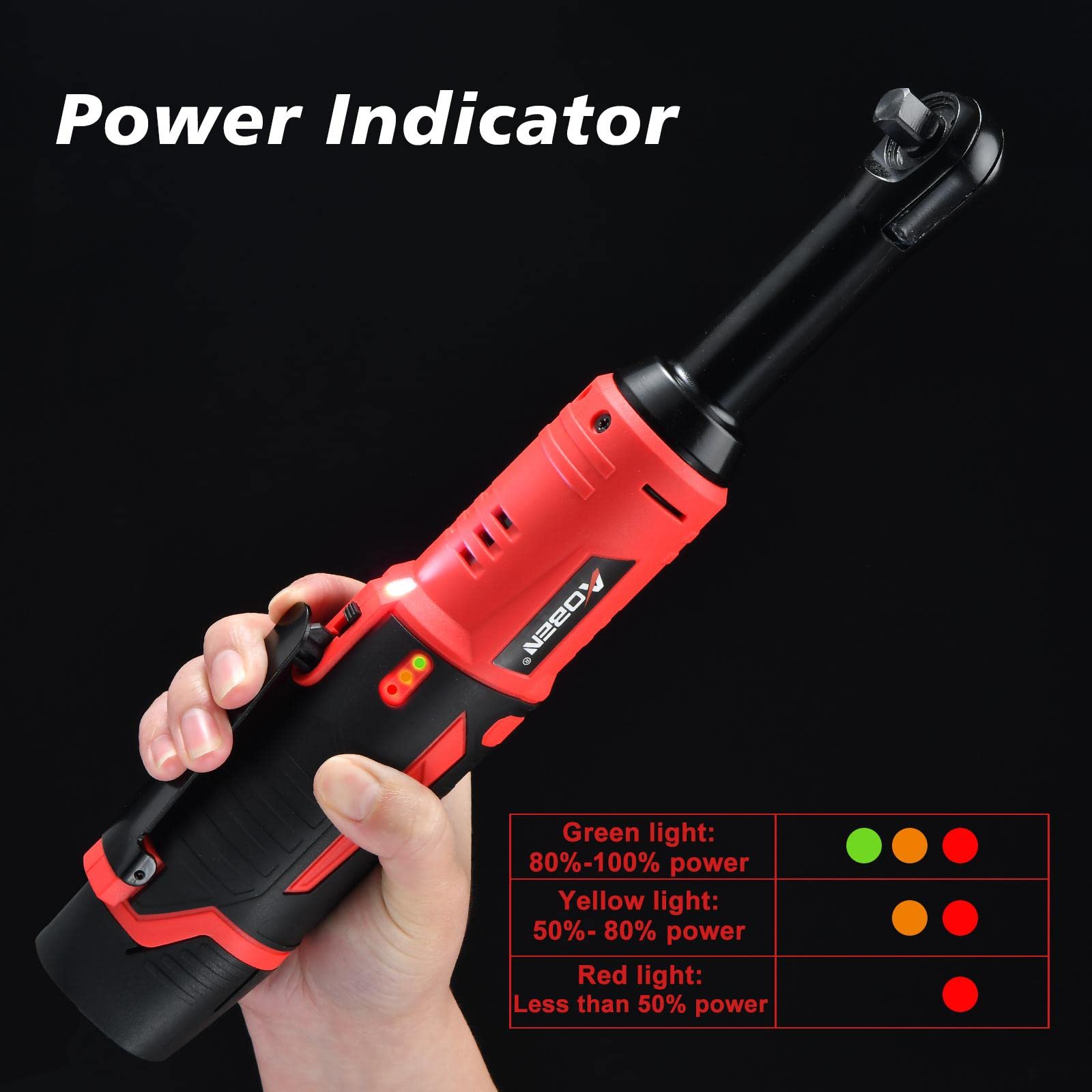 AOBEN kit includes batteries, charger, sockets, and case for on-site tasks.