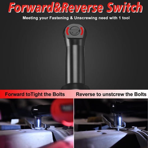 AOBEN forward/reverse switch with safety lock prevents accidental operation.