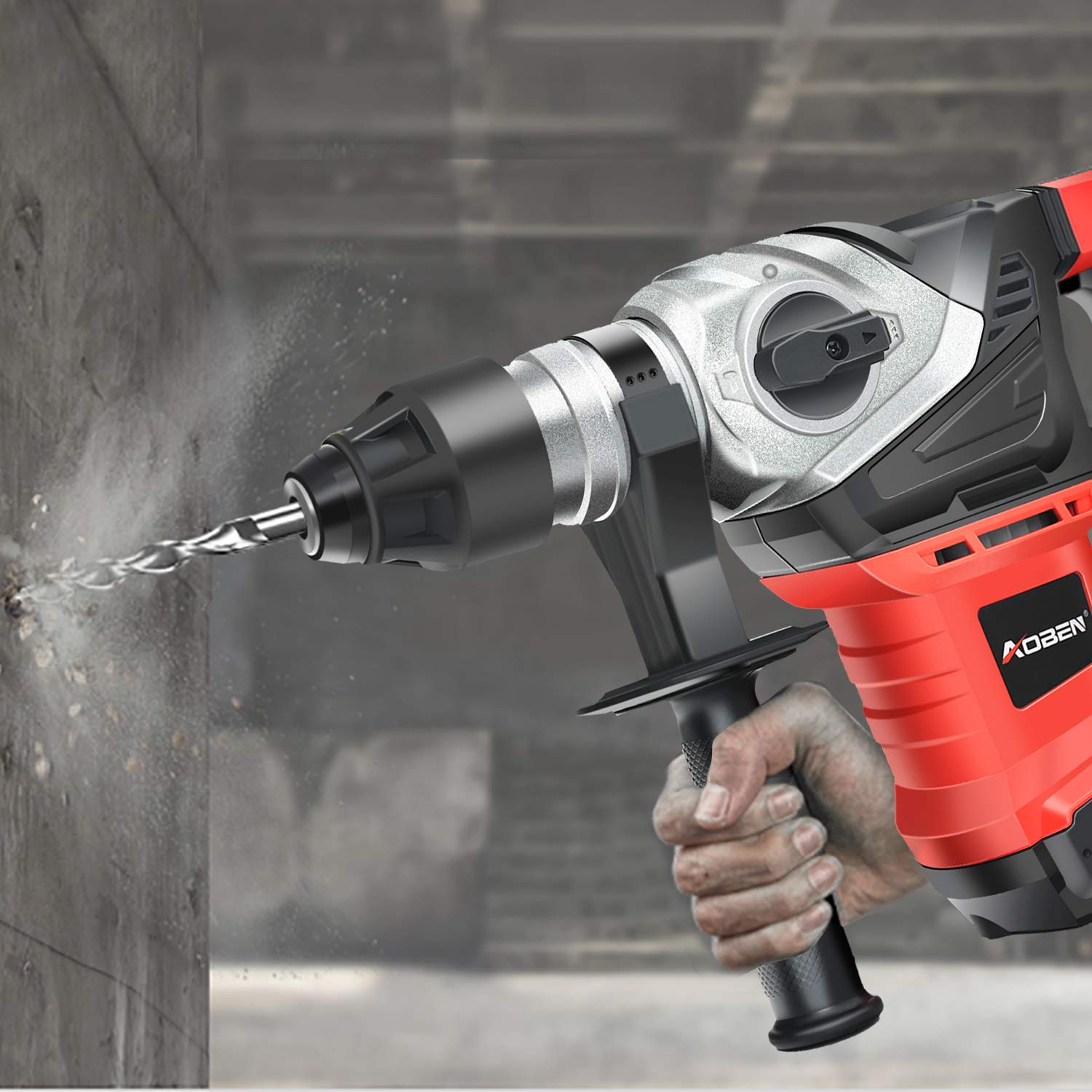 AOBEN SDS-plus compatibility enables quick bit changes on tough materials