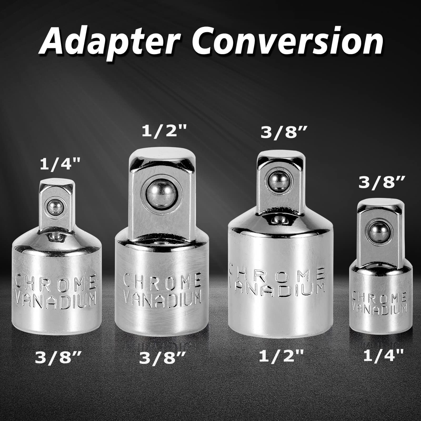 AOBEN sockets drive range from 1/4 to 1/2 inch for diverse jobs.