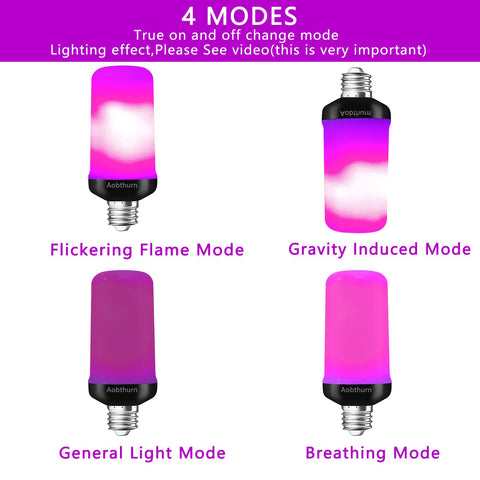 aobthurn E26 base flame bulb fits standard fixtures for easy installation