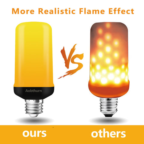 Aobthurn energy-saving flame bulb uses 3W for bright, efficient illumination