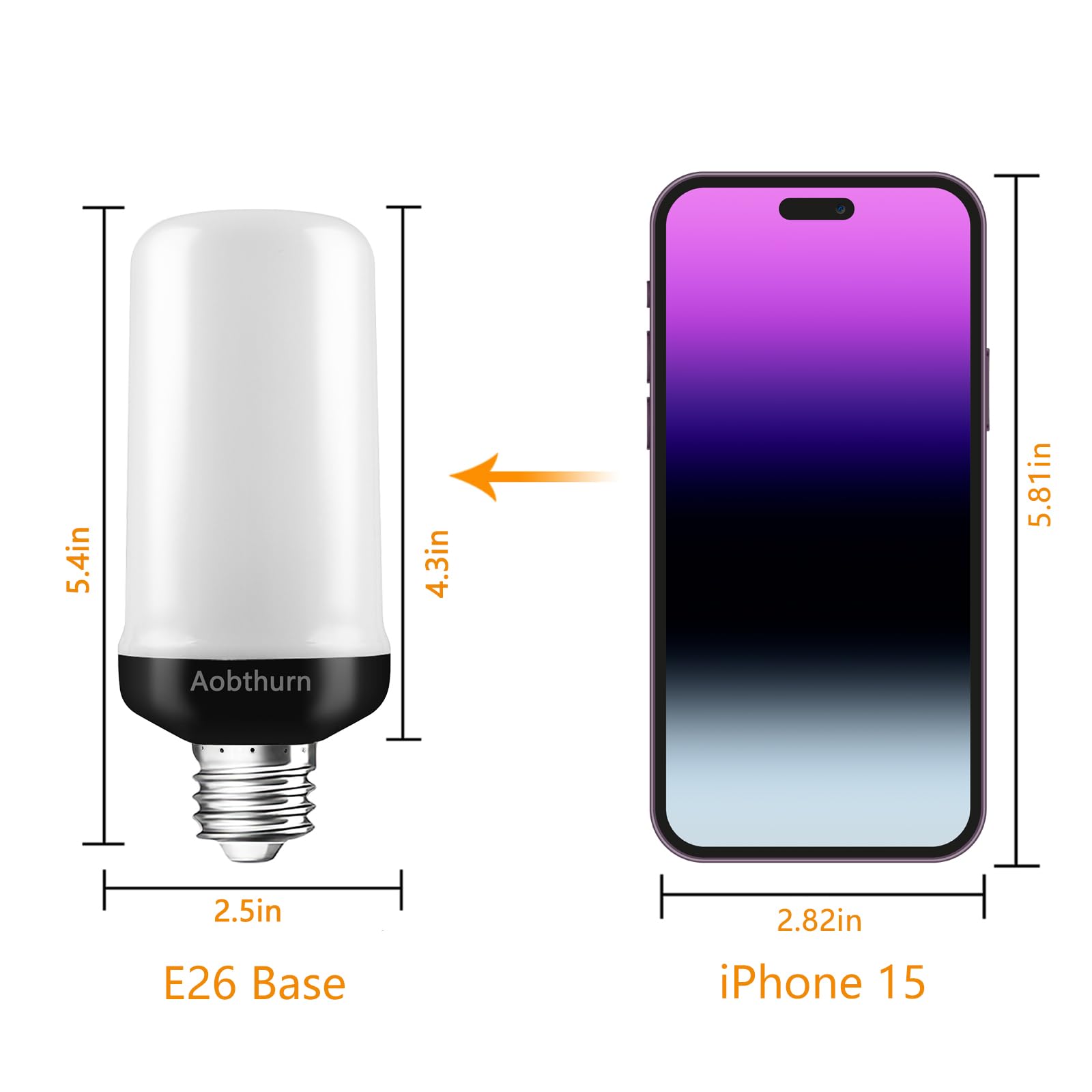 Aobthurn flame light bulb in lampshade delivering soft ambient light.