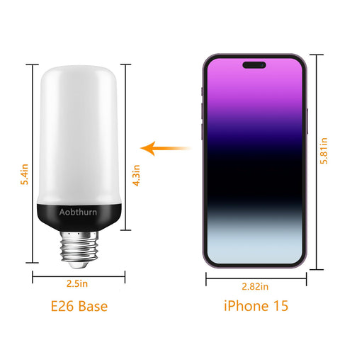Aobthurn flame light bulb in lampshade delivering soft ambient light.