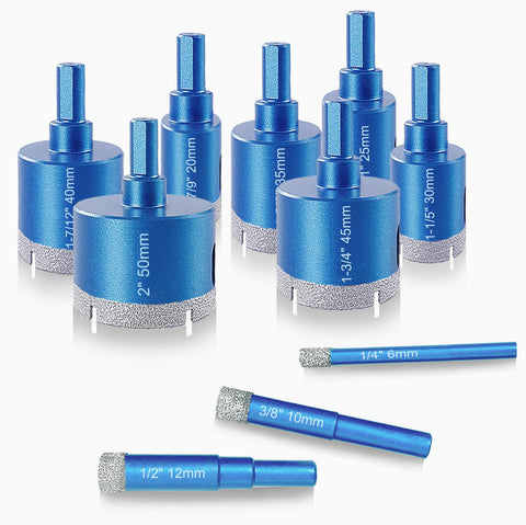 Aobvrey diamond hole saw kit 10pc set enables precise tile drilling