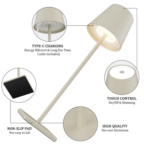 Aoceley 2-pack with stepless dimming highlights adjustable brightness for dining, reading, or ambience