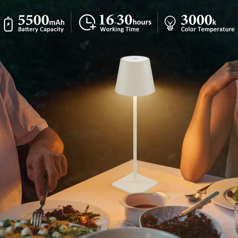 Aoceley lamp side view shows compact base and portable design for versatile indoor use