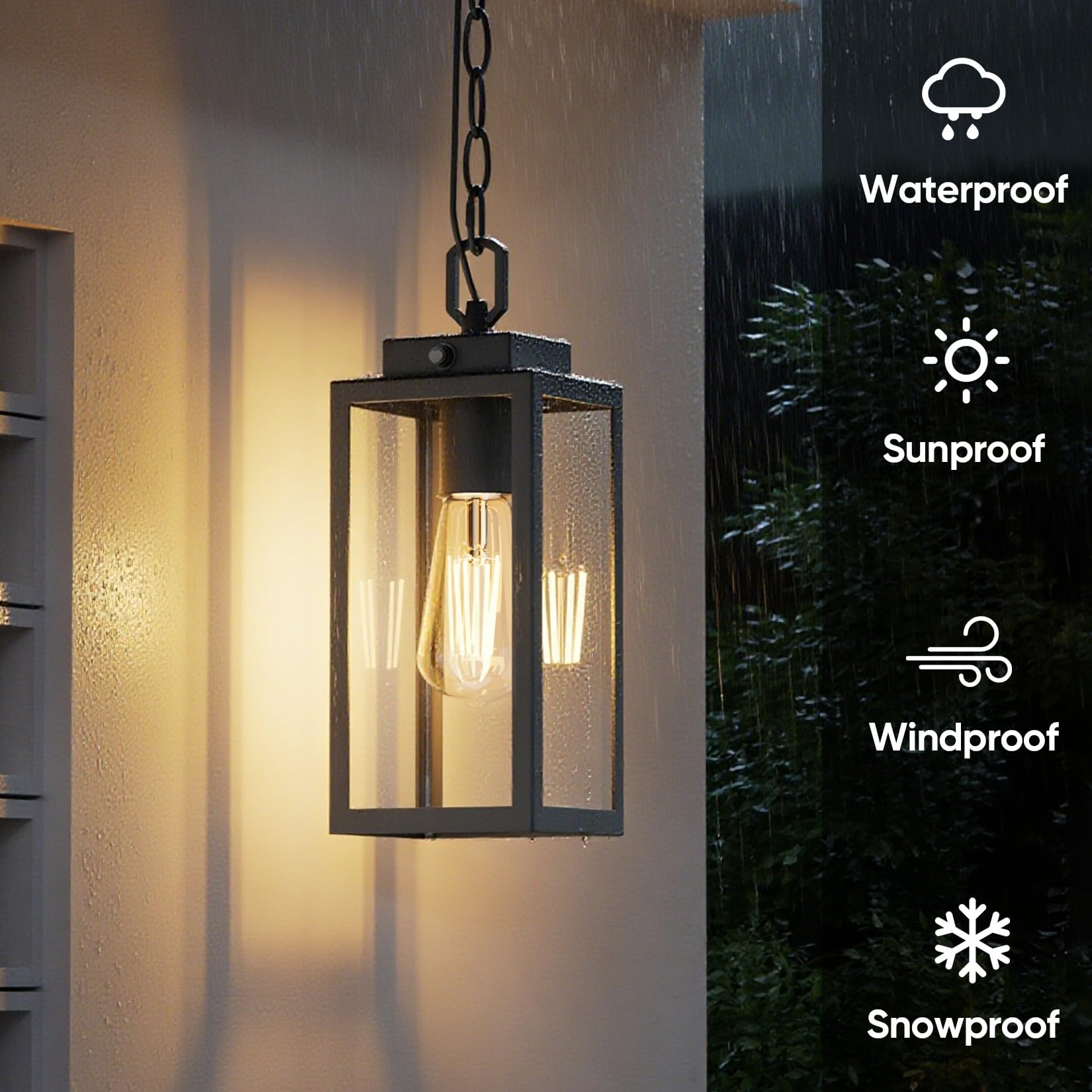 Aoceley clear glass pendant enhances outdoor ambiance and diffusion