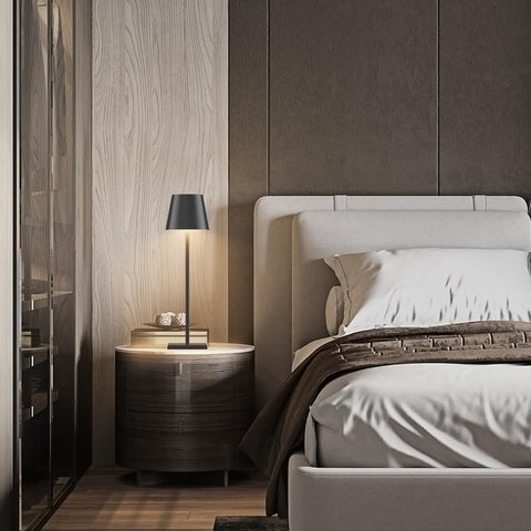 Aoceley cordless table lamp charging with USB C for convenient power on the go.