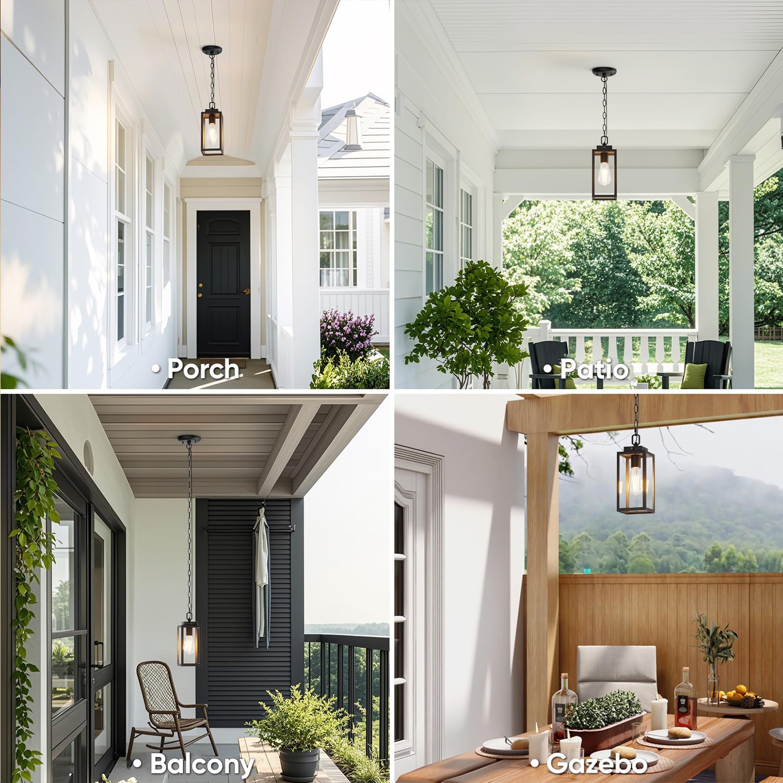 Aoceley hardwired porch light includes installation hardware