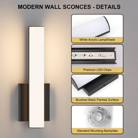 Aoceley built-in 18W 3000K LED chips for efficient lighting