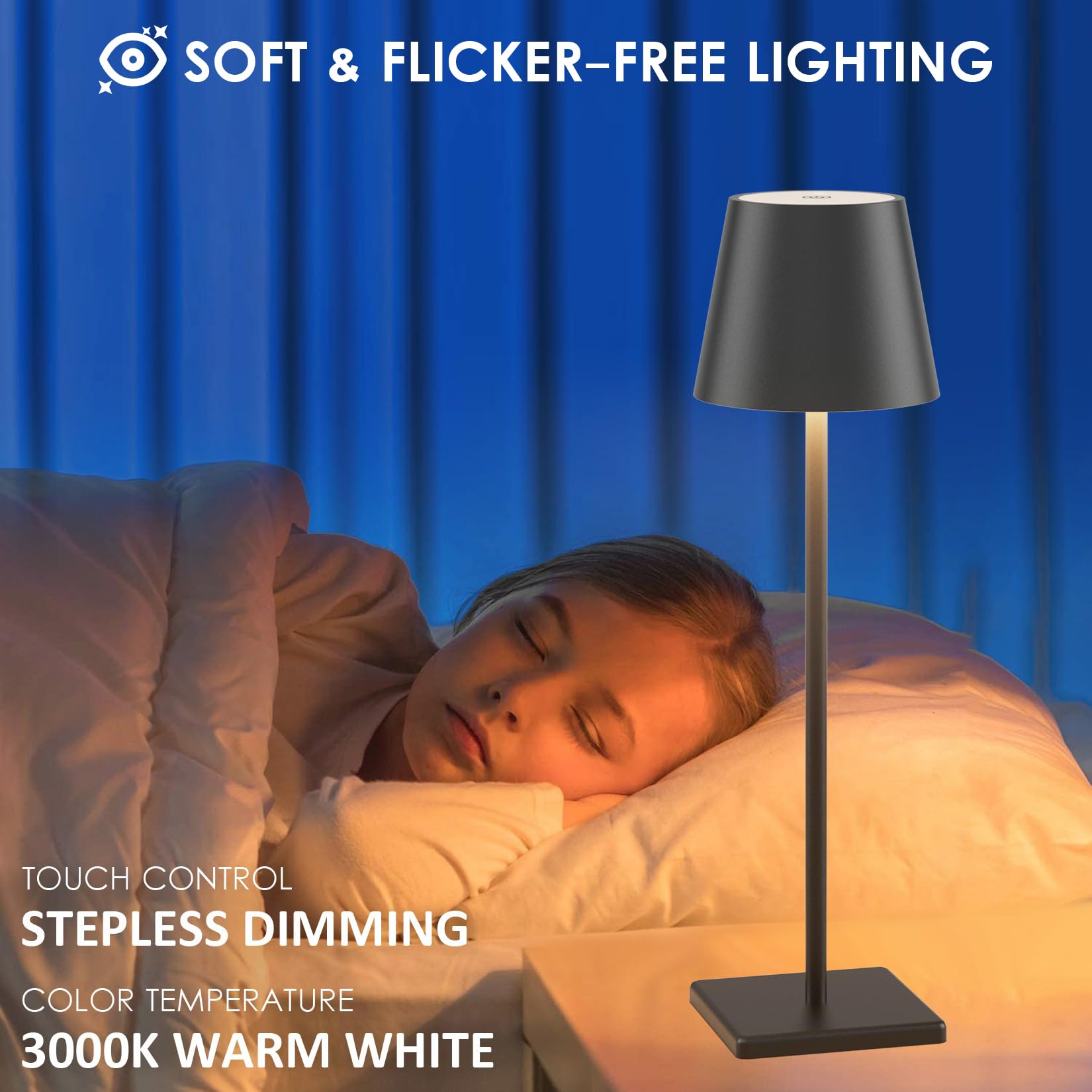 Aoceley outdoor ready table lamp suits patios and balconies with IP rated waterproof design.