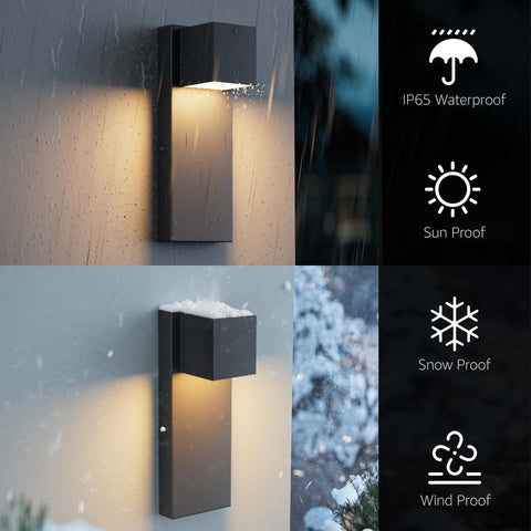 Aoceley wall light for garage highlights entry and improves safety at night.