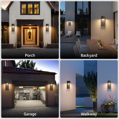 Aoceley porch light adds cozy glow to patio entertaining spaces.