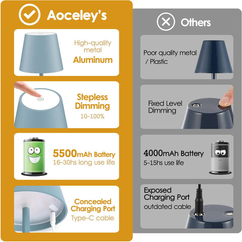 Aoceley stepless dimming touch control demonstration for customizable warm ambiance