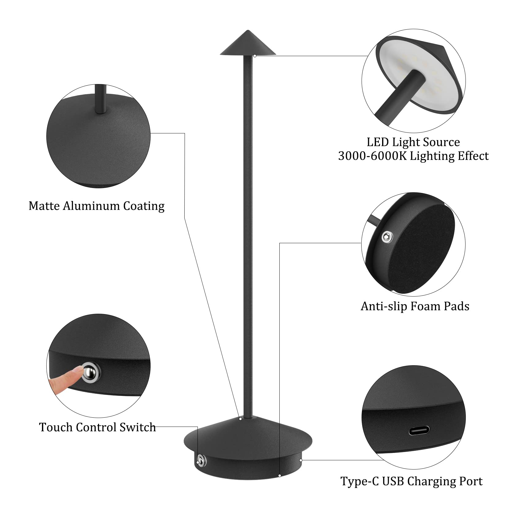 Aoceley lamp offers 3 color temperatures for versatile scenes