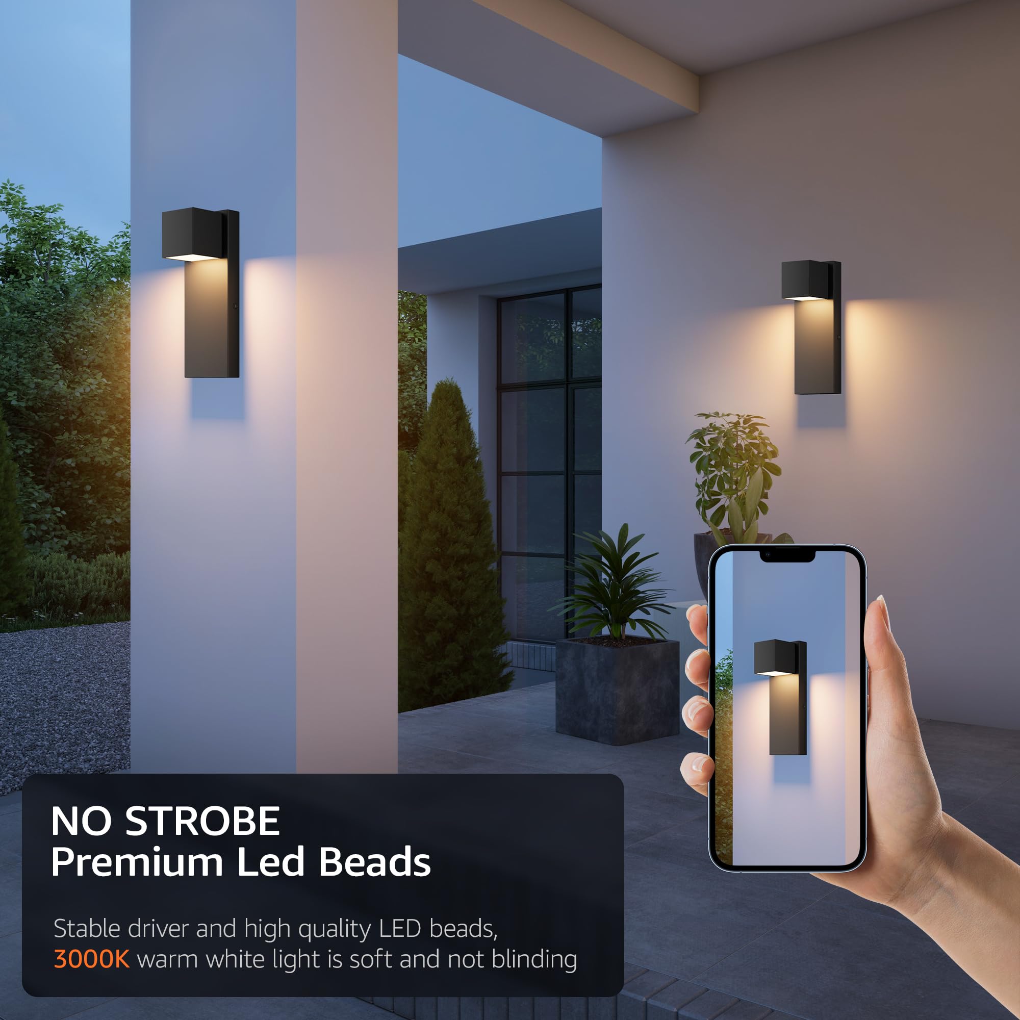 Aoceley IP65-rated fixture withstands rain and dust exposure.