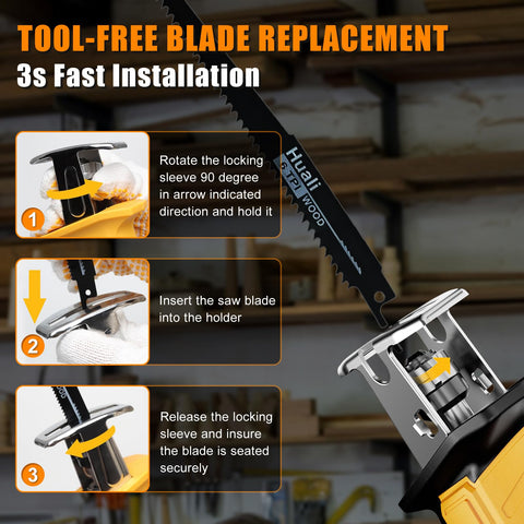AODERTI saw with built-in LED light for precise cuts in dim spaces.