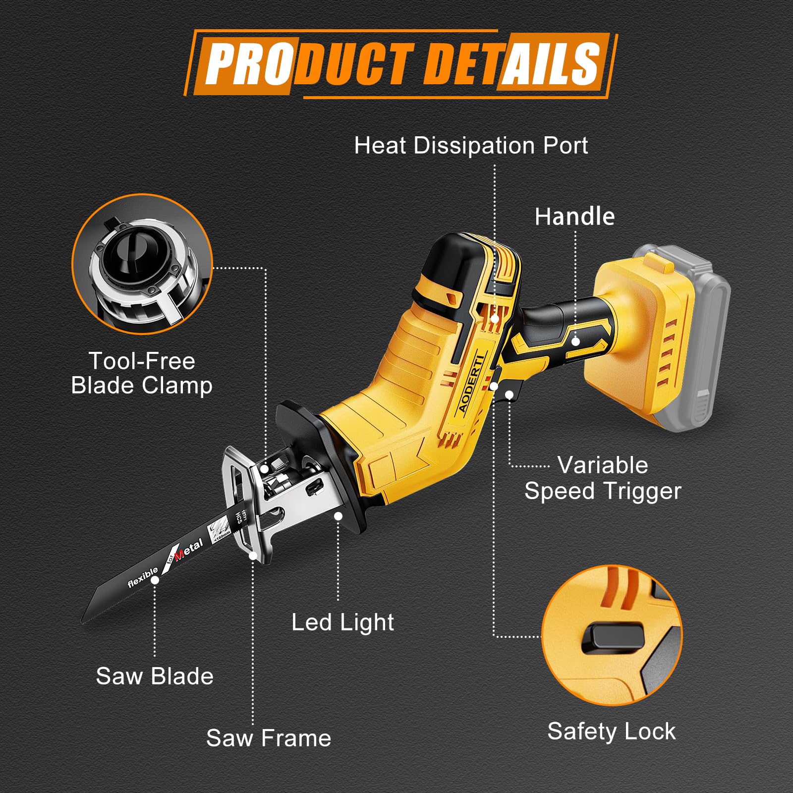 AODERTI safety protections support safer operation during demanding cuts.