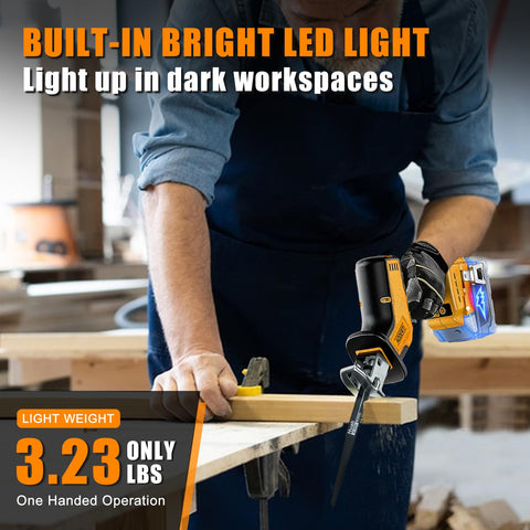 AODERTI tool-free blade change enables quick blade swaps for various tasks.