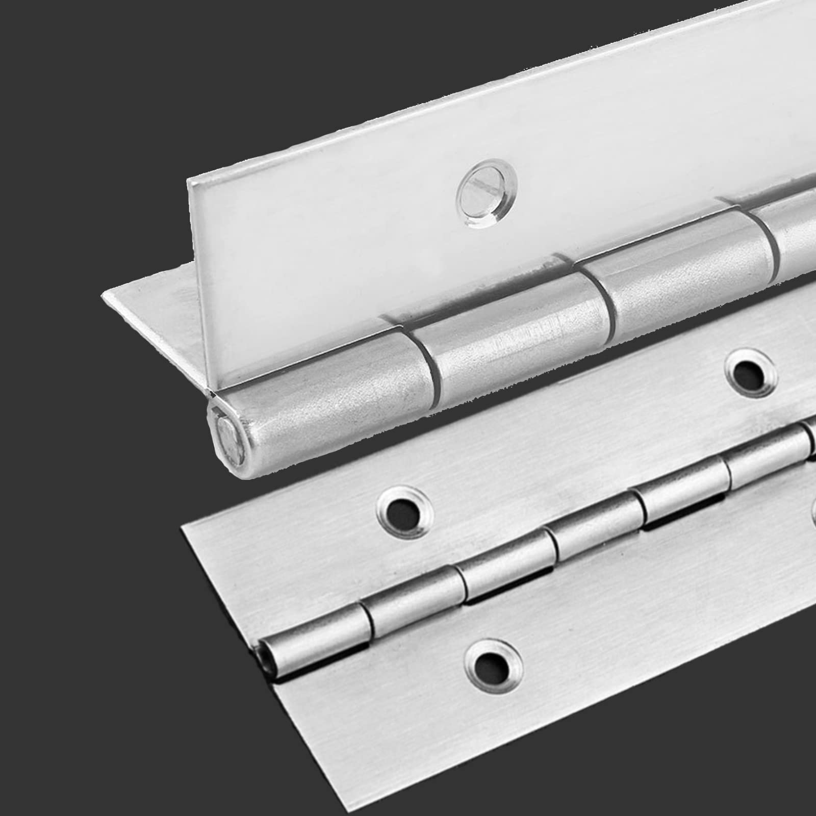 AODESTINY 2-piece 20in stainless steel piano hinge ready for sturdy cabinet projects