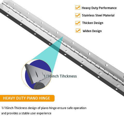 AODESTINY continuous hinge for doors distributes weight evenly for durability