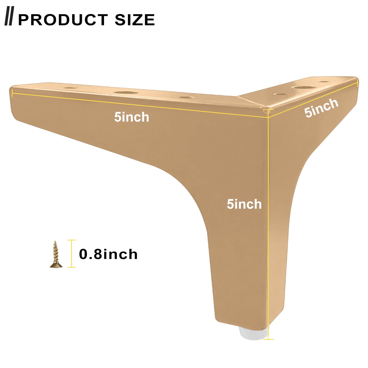 AODIOU legs fit chairs, nightstands, and more