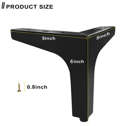 AODIOU metal leg with screw holes and included screws for easy mounting