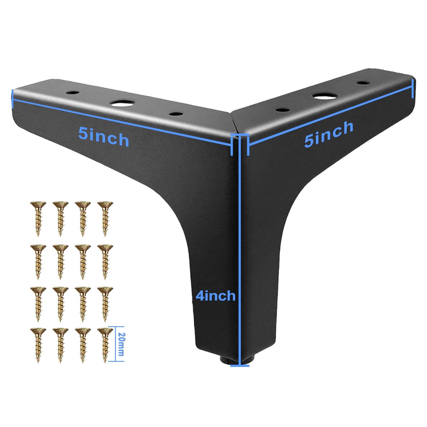 AODIOU metal legs with screw holes enable quick replacements.