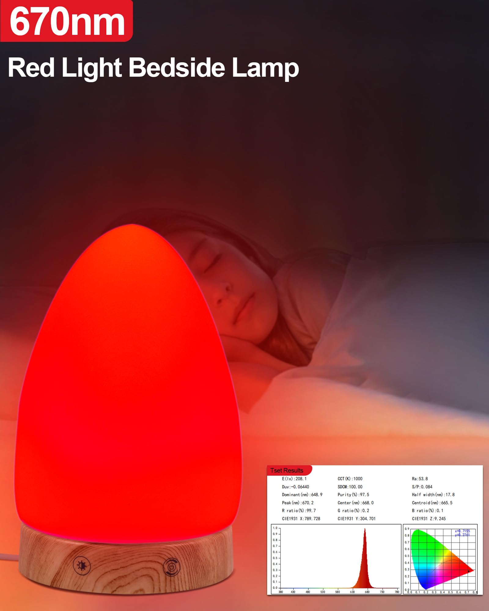 Aoife red light night light with remote control for easy adjustments.