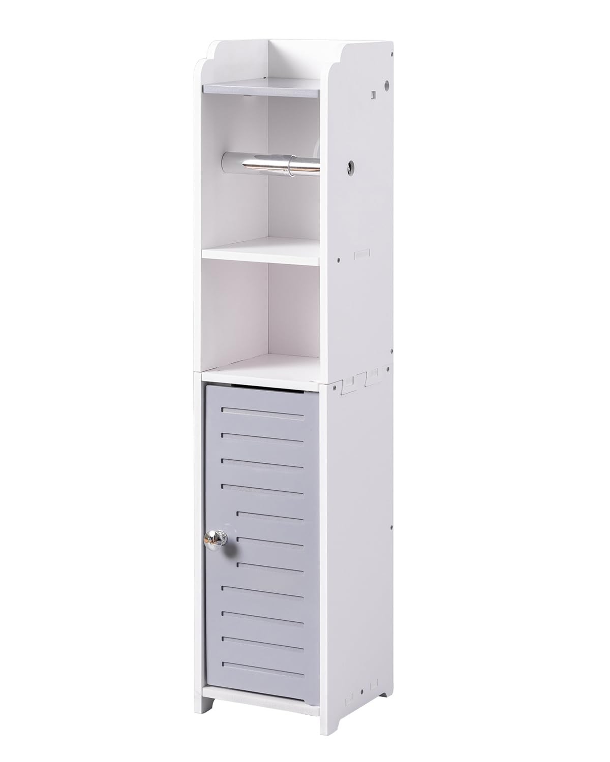 AOJEZOR slim bathroom cabinet fits narrow spaces while expanding storage