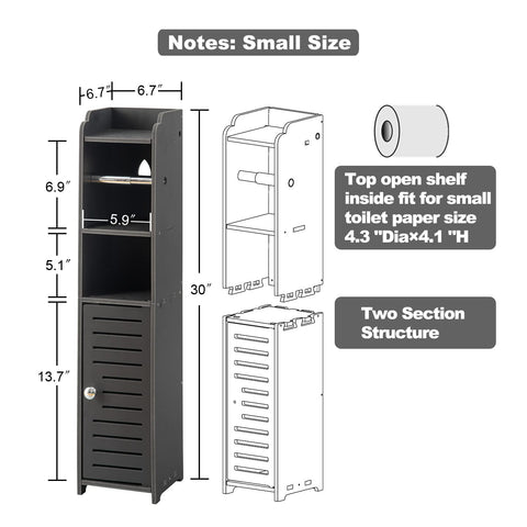 AOJEZOR sturdy base keeps contents stable on busy bathroom floors.