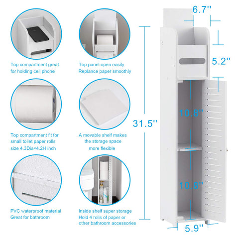 AOJEZOR toilet paper holder stand, wall-mounted back-hole design for easy installation.
