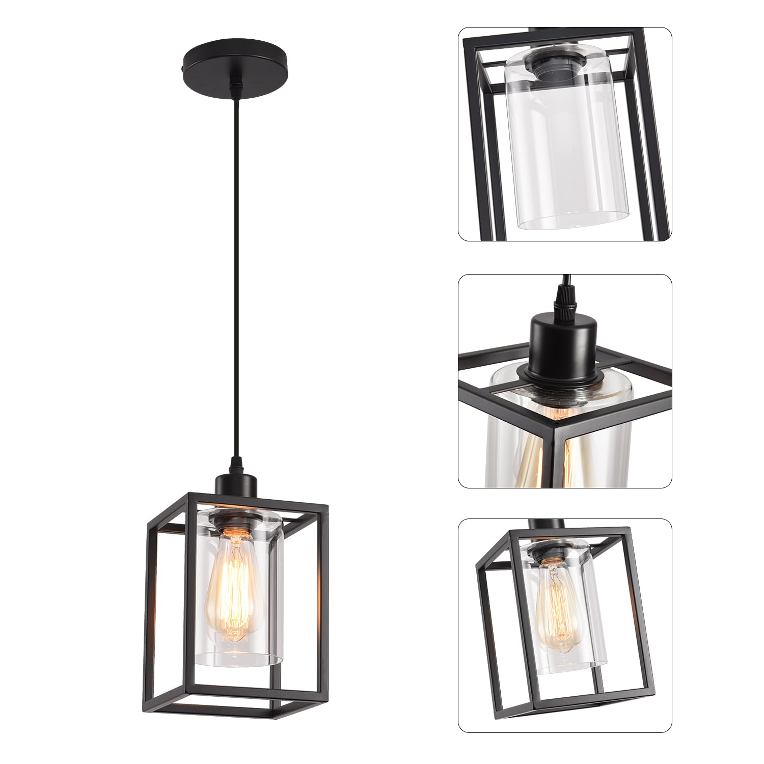 AOJUNSANSAN easy installation pendant with included hardware