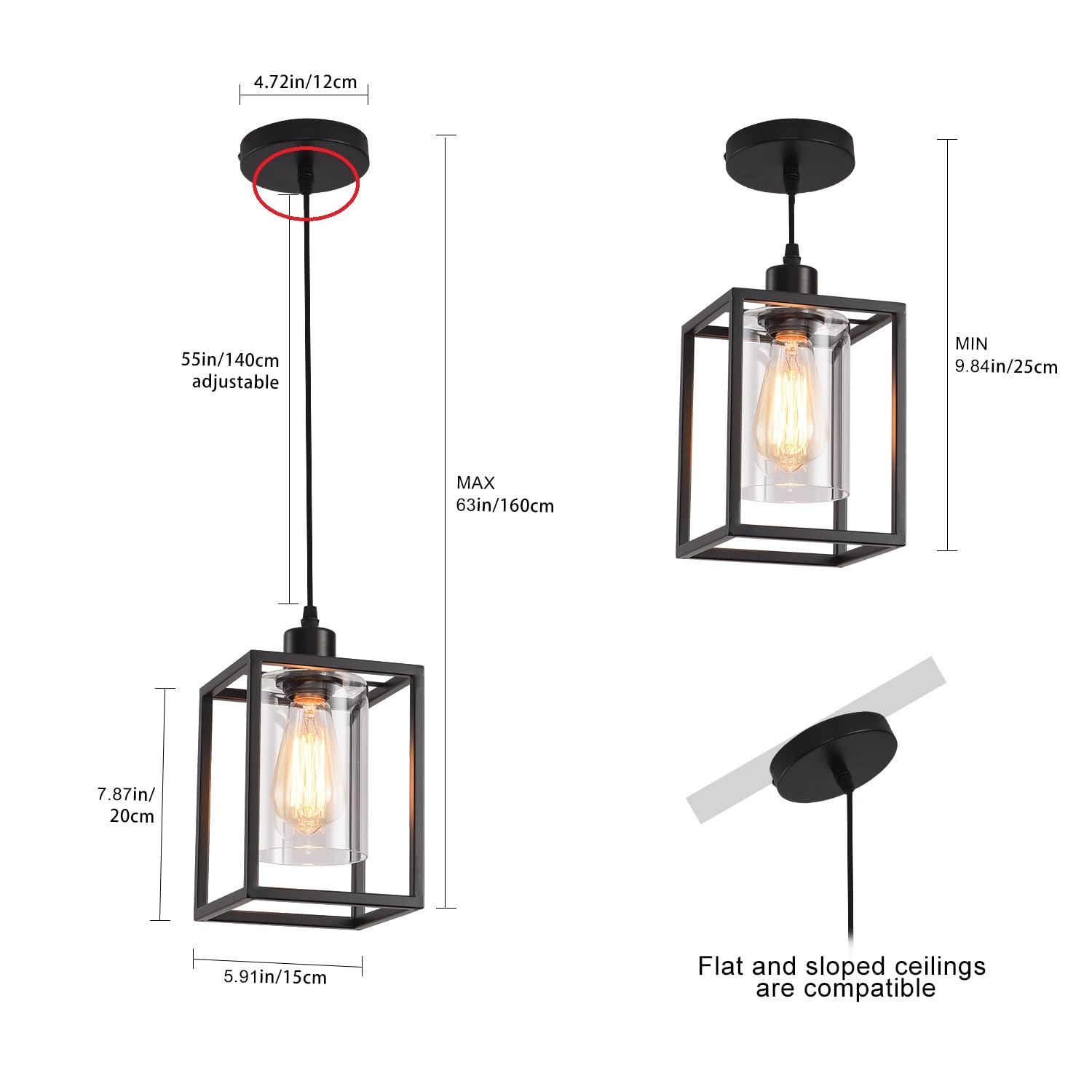 AOJUNSANSAN industrial pendant light suited for dining room use