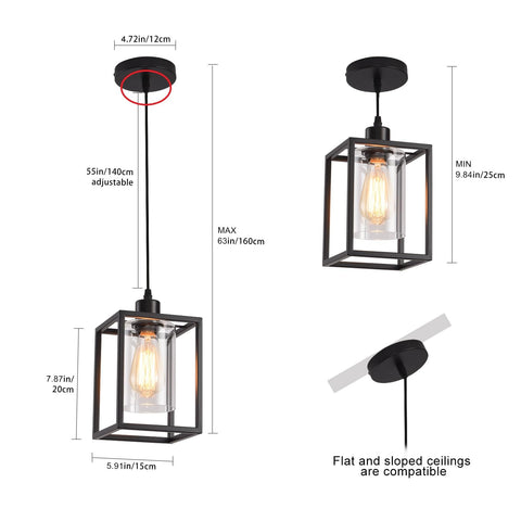 AOJUNSANSAN industrial pendant light suited for dining room use