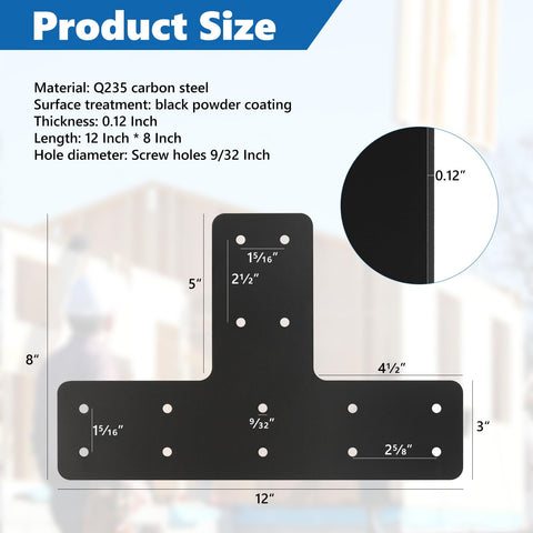 AOKLIT T-Post brackets with black finish offering outdoor corrosion resistance.