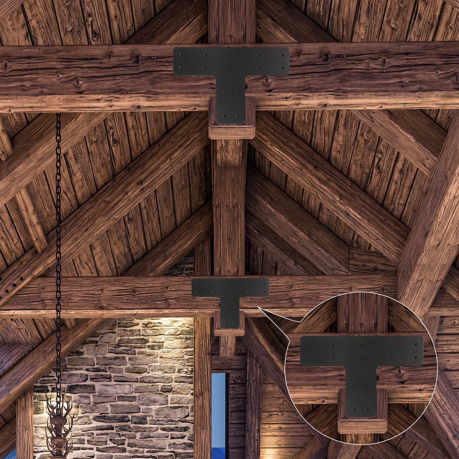 AOKLIT T-Post brackets for gazebo setup demonstrating versatile outdoor use.