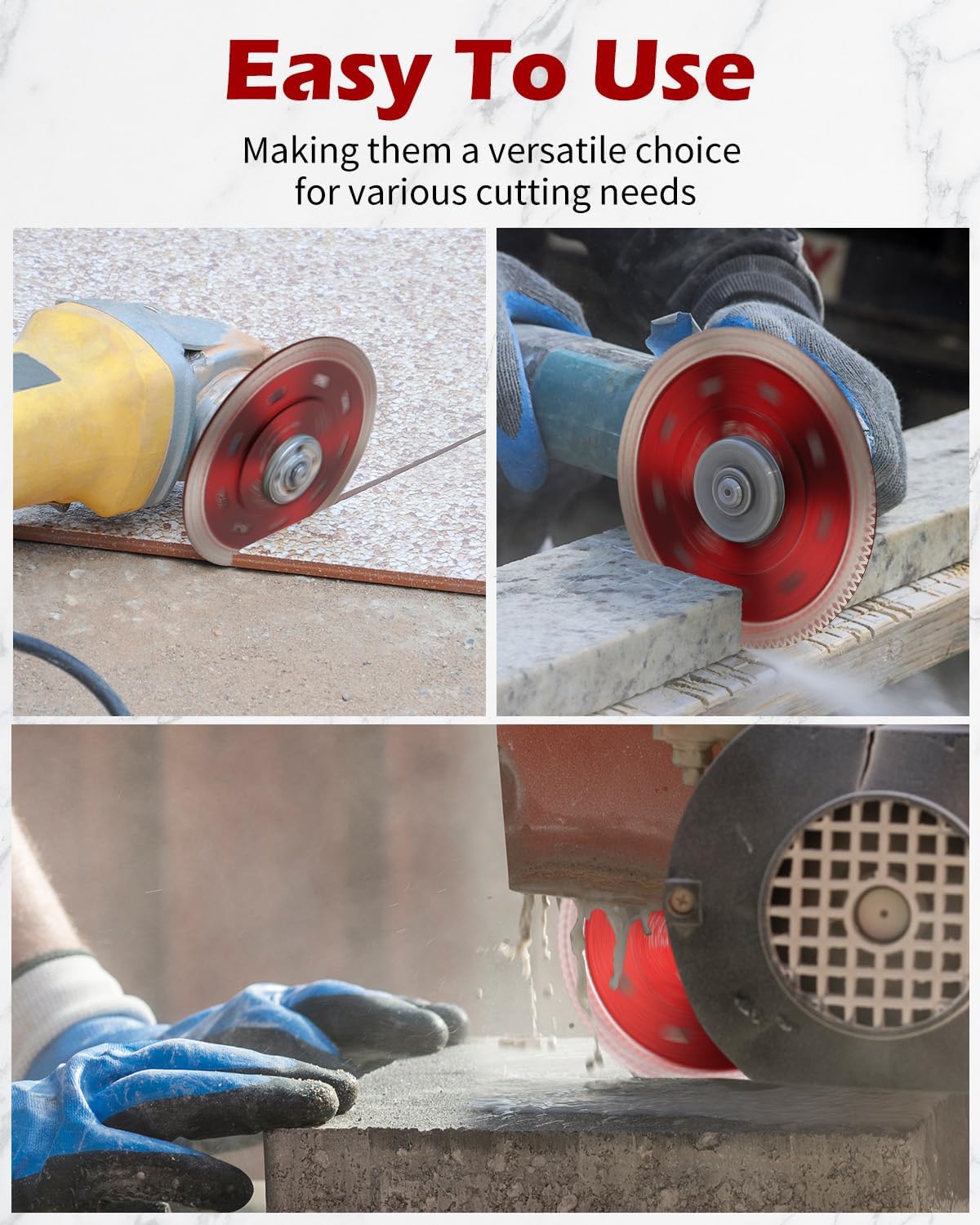 AOKLIT blade supports wet and dry cutting for ceramic, porcelain, and granite