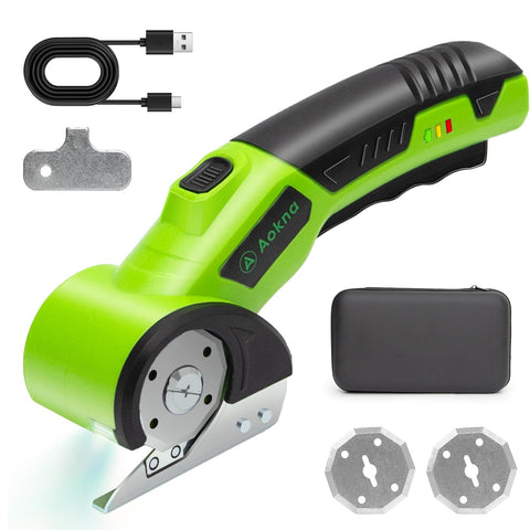 Aokna Cordless Electric Scissors front view for precise cardboard cutting.