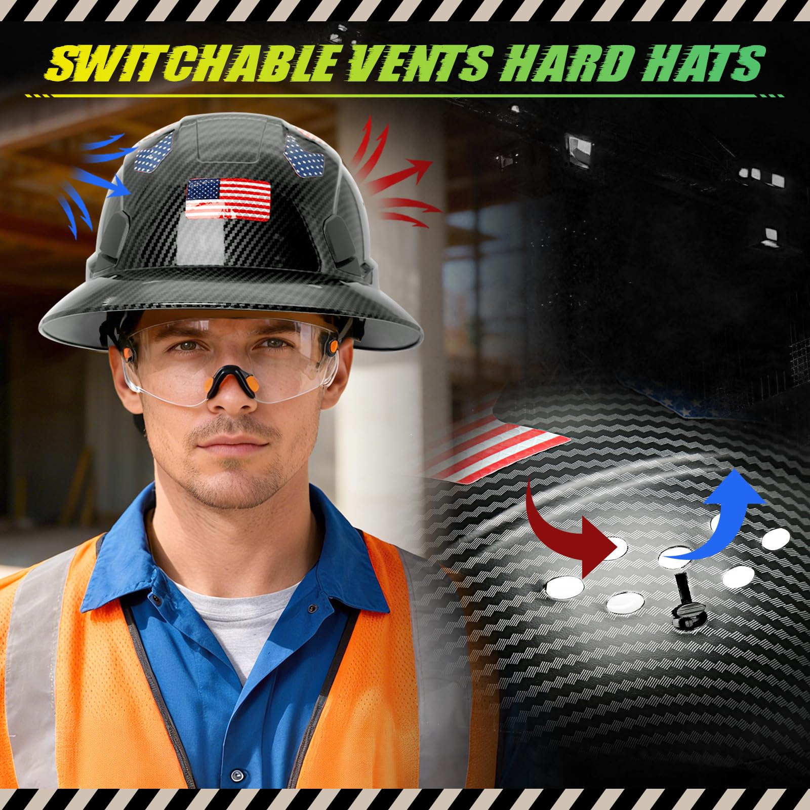 Aolamegs Safe reflective hi-vis stripe improves visibility on site.