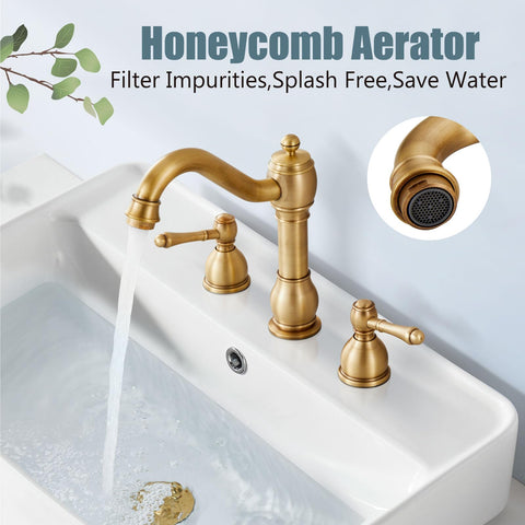 Aolemi deck-mount faucet with pop-up drain for clean, hassle-free basin setup.