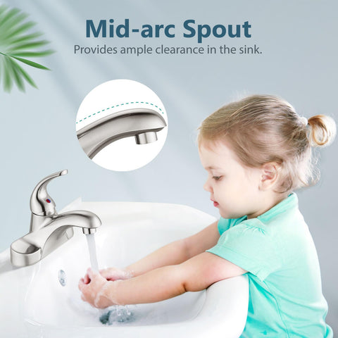 Brushed nickel finish on Aolemi faucet for durable, mirror-like shine