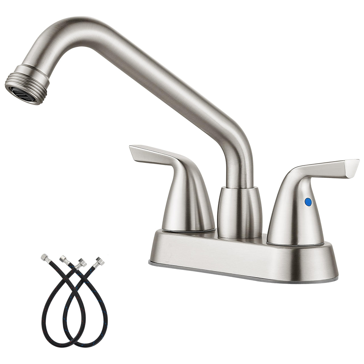 Aolemi laundry sink faucet with swivel spout for flexible cleaning reach.
